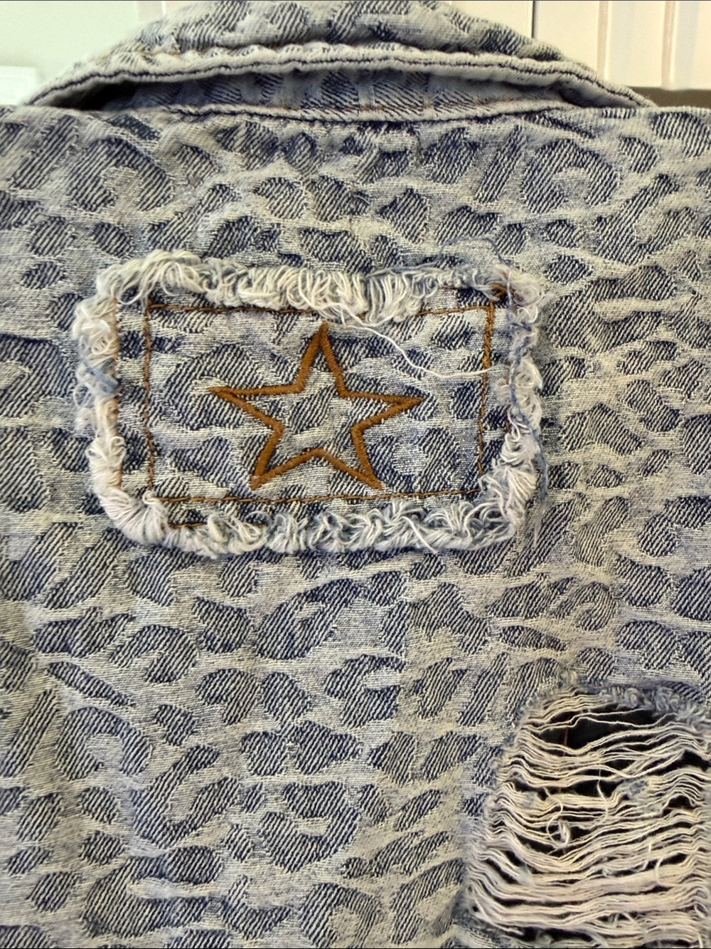 Washed POL Leopard-Print Button Front Jacket - Picture 7 of 12